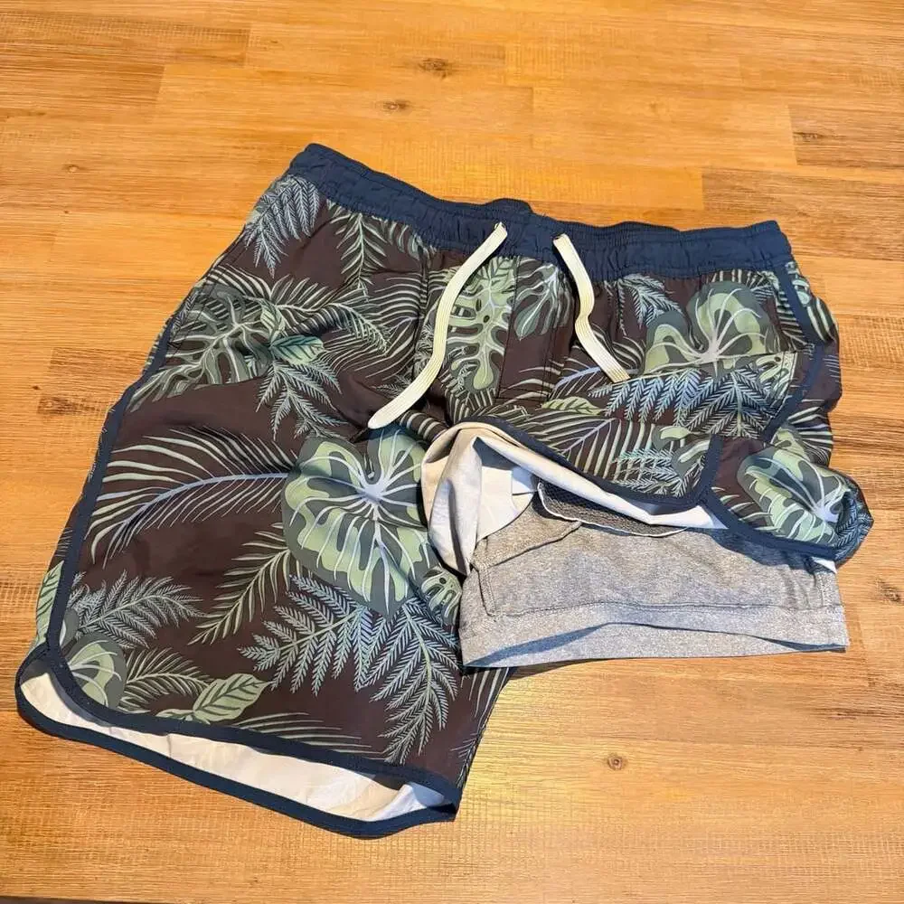 Fair Harbor The Anchor Swim Trunks Size XL Floral Print